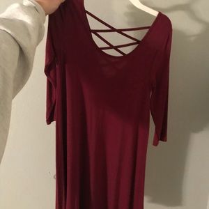 maroon dress